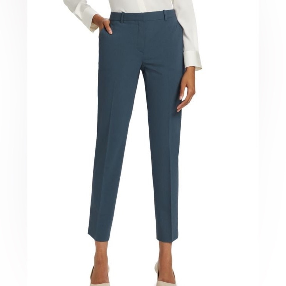 Theory Ash Blue Wool Treeca Pants
